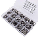 Box 500Pcs NUZAMAS M3 M4 M5 304 Stainless Steel Machine Screws and Nuts Kit, Button Head, Hex Socket Bolts Fasteners Assortment Set, Keys