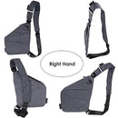 AUTOWT Crossbody Sling Bags, Anti-Theft Chest Shoulder Backpack Personal Pocket Bag for Men and Women Travel Hiking - Right Shoulder (Grey New)