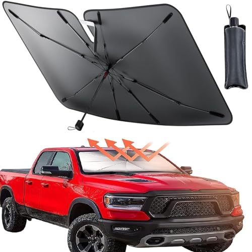 Car Sunshade Front Windshield, Car Windscreen Sun Shade, Car Windshield Sun Shade Umbrella, Foldable Car Umbrella Window Sunshades for Automotive Front Window, Windscreen Sun Shade Cover Fit for Most