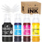 Hiipoo 440ML Sublimation Ink Refilled Bottles Compatible for Epson ET2400 ET2720 ET2760 ET2750 ET4800 ET-2800 ET-2803 ET-2850 Inkjet Printers Heat Press Transfer on Mugs T-Shirts