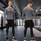SPVISE 3 Pack Men's Compression Shirts Long Sleeve Workout Gym T-Shirt Running Tops Cool Dry Base Layer Athletic Undershirts, Crewneck- Black+white+grey, Large
