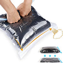 6 Pack Travel Space Saver Bags Vacuum Storage 35x50cm,Compression Packing Cubes,Sealer Bag Roll-up Compression Storage No Vacuum Needed and Packing Organizers for Travel, comforters, Clothes