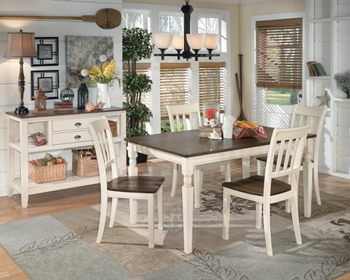 Signature Design by Ashley Dining Chair, Beige, 40.63" W x 18.38" D x11.5 H
