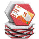ZHERMAO 12 Pack Hexagon Acoustic Panels Beveled Edge Sound Proof Foam Panels, 14"X13"X 0.4" High Density Sound Proofing Padding for Wall, Acoustic Treatment for Studio, Home and Office (Grey Red)