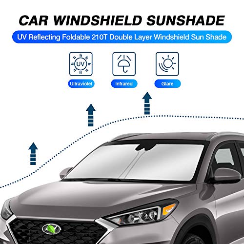 KUST Windshield Sun Shade for 2016-2021 Hyundai Tucson Window Sun Visor Protector Foldable Blocks UV Rays Keep Your Car Cooler (Not for 2022 Tucson)