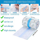 Waterproof Transparent Bandage, 7cm x 10m Disposable Film Wound Dressing Cuttable Elastic Self-Adhesive Bandaid Stretch Adhesive Dressing Tapes, Wound