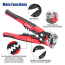 TOPEX 260-Piece Wire Stripper Self-Adjustable Crimper Plier Set Terminals Wire Cutter Connectors Tool