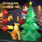 Costway 1.9m Inflatable Christmas Tree, Santa Claus Climbing Tree Chased by Puppy Dog, Blow up Christmas Decoration with Built-in LED Lights for Indoor, Outdoor, Yard, Lawn, Party