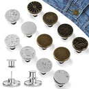 Hianjoo Jeans Button Pins Replacement [ 12 Pcs ], Adjustable Jeans Button Instant can extend or Reduce Any Jean Pants Waist Circumference, No Need to Sew (17mm)