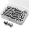 (15 Sets) M8-1.25 x 30mm Hex Head Bolts and Nuts Set, 304 Stainless Steel,Full Thread, Bright Finish, Machine Thread