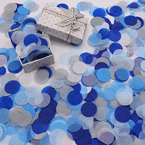 1 inch Tissue Paper Confetti 5000 pcs Circle Confetti Wedding & Birthday Party Decoration Royal Blue