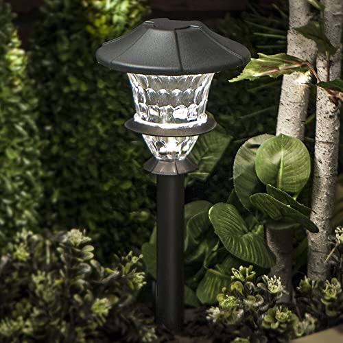 (12 Pack) SHE'LL BE LIGHT Black Aluminum Outdoor Garden Low Voltage 23 Lumen Path Lights with Warm White LED