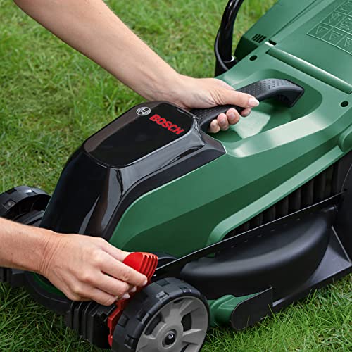 Bosch Home & Garden 18V Cordless Brushless Lawn Mower Without Battery, Cutting Width: 32 cm, Cut Height 20-60mm, Compact Storage and Ergonomic Design (CityMower 18V-32-300)