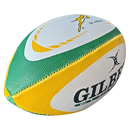 Gilbert South Africa International Replica Mini Rugby Ball, White, Mini