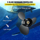 VEVOR Outboard Propeller, Replace for OEM 3817468, 3-Blade 14.5" x 19" Pitch Aluminium Boat Propeller, Compatible with Volvo Penta SX Drive All Models, with 19 Tooth Splines, RH