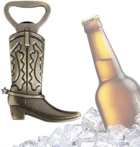 "Just Hitched" Cowboy Boot Bottle Opener with Exquisite Packaging, 12 Pcs Boot Bottle Opener Beer Accessories Metal Stainless Steel Bottle Opener, Best Groomsman Gift (Style 7)