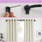 Lwiiom 2 Pack Matte Black Disc Curtain Rods, 28-48 Inches Window Curtain Rod,Adjustable Room Darkening Curtain Rod with Aluminum Finials and Brackets,Wrap Around Design
