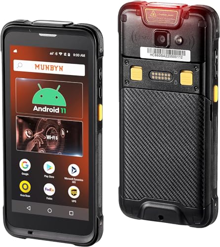 MUNBYN 2024 Android Barcode Scanner(Without Pistol Grip), Android 11, Wi-Fi 6 MUNBYN Mobile Computer Handheld Rugged PDA 5.5" Data Terminal SE4710 Zebra Scanner Bluetooth GPS 1D/2D/QR Barcode Scanner