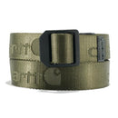 Carhartt Men's Standard Casual Rugged Belts, Available in Multiple Styles, Colors & Sizes, Nylon Webbing Ladder Lock (Army Green), Large