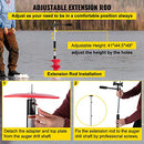 VEVOR Ice Drill Auger, 8'' Diameter Nylon Ice Auger, 41'' Length Ice Auger Bit, Auger Drill with 14'' Adjustable Extension Rod, Rubber Handle, Drill Adapter, Replaceable Auger Blade for Ice Fish