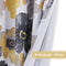 Smarcute Blackout Curtains for Living Room Printed Floral Blackout Curtain Draperies Home Decoration Eyelet Light Blocking Winow Draperies, Yellow & Grey - Sold 1 Pair, Each Piece W132cm x D160cm