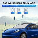 KUST Windshield Sun Shade for Tesla Model Y 2020-2023 Sunshade Window Sun Visor Protector Foldable Blocks UV Rays Keep Your Car Cooler