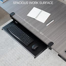 VIVO Large Keyboard Tray Under Desk Pull Out with Extra Sturdy C Clamp Mount System, 69cm (84cm Including Clamps) x 28cm Slide-Out Platform Computer Drawer for Typing, Black, MOUNT-KB05E