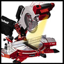 Einhell Power X-Change 18V Mitre Saw - 3000 RPM Circular Saw With Work Table, LED, Dust Collection, 45° Mitre, -47° Bevel - TE-MS 18/210 Li Solo (Battery Not Included)