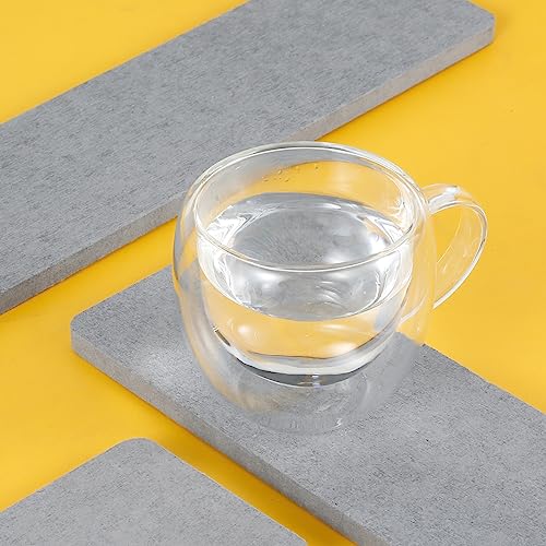 Set of 6 Water Absorbent Diatomite Coasters Kitchen Sink Caddy Bathroom Sink Diatomite soap holder accessories Water Absorbing Stone Tray Sink for Hand Soaps & Plants & Toiletries