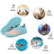 WateLves Water Shoes Mens Womens Beach Swim Shoes Quick-Dry Aqua Socks Pool Shoes for Surf Yoga Water Aerobics, G/Pink/Blue, 8.5 Women/7 Men