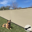 E&K Sunrise 6' x 20' Beige Fence Privacy Screen, Commercial Outdoor Backyard Shade Windscreen Mesh Fabric -Customized Set of 1