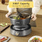 Food Party Hot Pot Electric Separable Shabu Shabu Pot with Divider Hotpot Pot Electric Cooker Dual Sided 220V 1350W Non-Stick 4L Fondue Pot for 2-6 People