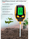 Ausale 4-in-1 Soil Moisture Meter, Soil PH Meter, Digital Plant Temperature, Sunlight Intensity, LCD Display Soil Test Meter for Garden, Farm, Lawn Plants