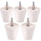 Swpeet 5 Pcs Cone-Shaped White Flannelette Polishing Wheel Grinding Head with 1/4Handle for Metal Aluminum/Stainless Steel/Chrome/Jewelry/Wood/Plastic/Ceramic/Glass