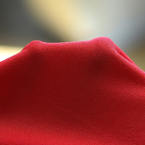 Muscle Alive Men's Fitness Long Sleeve Shirts Firm Compression Base Layer Bodybuilding Tops Polyester and Spandex, 9309 Red, M