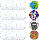 16 Pieces Acrylic Sheet 0.08 Inch Thick Circle Acrylic Blanks Plastic Disc Round Acrylic Panel Circle Acrylic Sheets Sign for Picture Frame Painting DIY Crafts (Clear,10 cm)