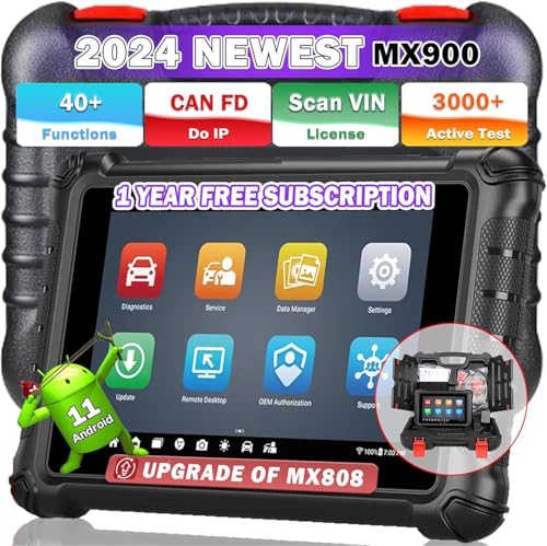 Autel Maxicheck MX900 Autel Scanner 2024 8 inch MX900 Android 11 40+ Function OBD2 Scanner All System Diagnostic CAN FD/Do IP OE All System Scan No-IP Limited Upgrade MX808 MX808s Same as MK900