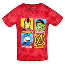 Marvel Boy's 3-Pack Avengers Assemble Short Sleeve Graphic Tee Shirt Set, Tie Dye Blue/Red/Green, Size 4