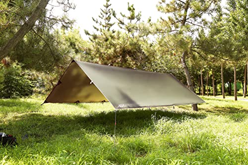 3 x 3.7M Hammock Rain Fly Tent, Lightweight Waterproof for Canopy Hammock Outdoor Camping Travel Tarp Shelter