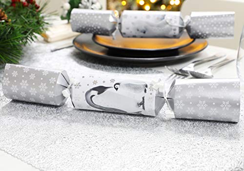 Toyland® Pack of 12 Polar Bear & Penguin Christmas Crackers