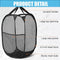 2-Piece Pop Up Laundry Hamber Collapsible Basket Clothes Hamper Strong Mesh Laundry Organiser Lightweight Durable carbon Steel Frame Easy to Open and Fold for Storage Space-Saving Black