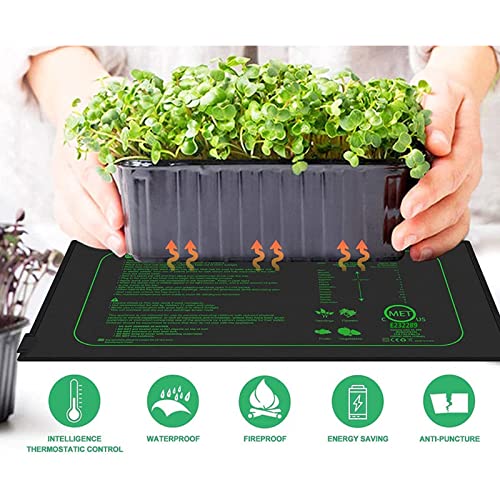 21W Seedling Heat Mat for Seed Starting,10" x 20.75" Waterproof Heating Pad for Indoor Plants Germination (10" x 20.75")