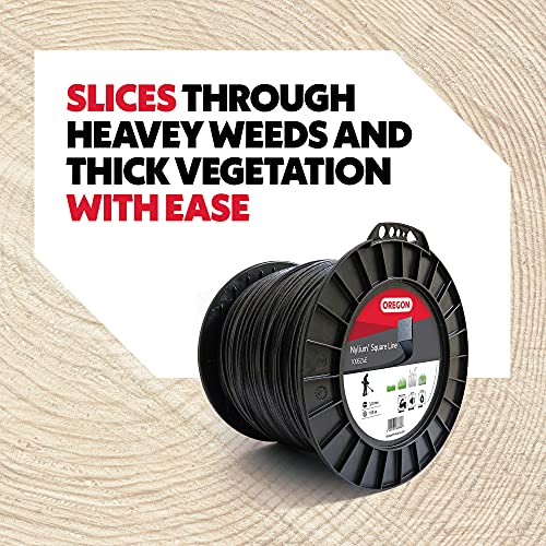 Oregon Square Nylium Heavy-Duty Trimmer Line, 3.0 mm X 155 m Spool – Fits Most Trimmer Types (109524E)