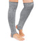 Zhanmai Cut Resistant Leg Sleeves Bite-Proof Protective Leg Sleeves for Welding, Lawn Mowing Guard Safety (Gray, Heel Hole Style)