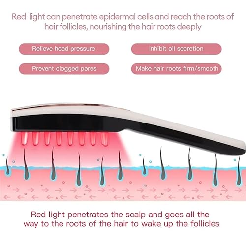 3 in 1 Electric Wireless Infrared Ray Massage Comb Hair Growth 3 Modes Vibration Head Scalp Massager Anti Hair Loss Care