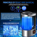 2L Hydrogen Water Bottle Generator, Portable Hydrogen Rich Water Machine, 200W SPE PEM Technolog Constant, Rechargeable Hydrogen Rich Water Glass Health Cup for Home Travel