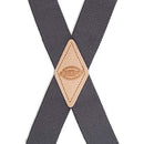 Dickies Men's 1 1/2 Inch Solid Straight Clip Suspender, Charcoal, One Size