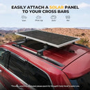 BougeRV Solar Panel Crab Mounting Kit for Cars with Cross Bars, Universal Roof Rack Clamps for Luggage Rack without Drilling, 100 to 200 Watt Solar Panel Mounting Brackets, Auto Off-Grid Solar Systems