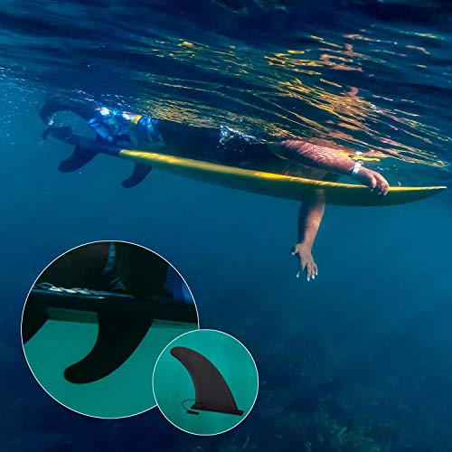 Zocipro Removable Universal SUP Fin, Nylon Safe Reinforced Surfboard Fins, Paddle Board Fins as SUP Fin Replacement Canoe Accessories for Longboard Surfboard, Inflatable Paddle Board, Foam Surfboard