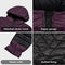 33,000ft Winter Coat Women's Quilted Coat Lightweight Parka Waterproof Winter Jacket Long Jacket Puffer Jacket Warm Outdoor Jacket Thermolite Quilted Jacket with Hood, Aubergine purple, 36